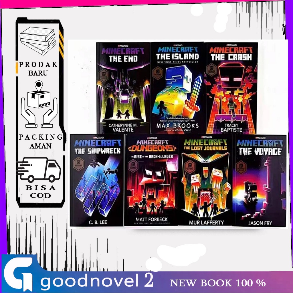 Jual Minecraft (Novels) (22 book series) By Max Brooks (English ...