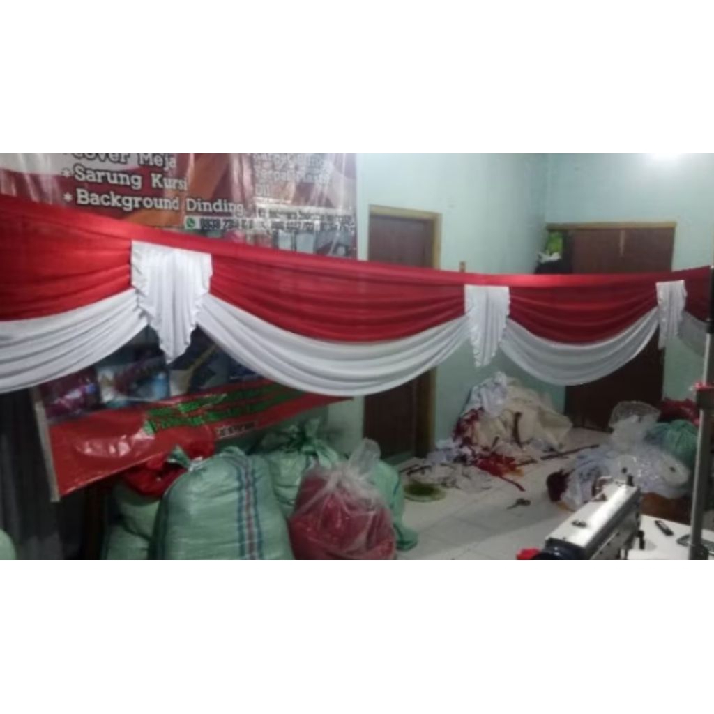 Jual Rumbai merah putih permeter/dekorasi kemerdekaan/dekorasi hajatan ...