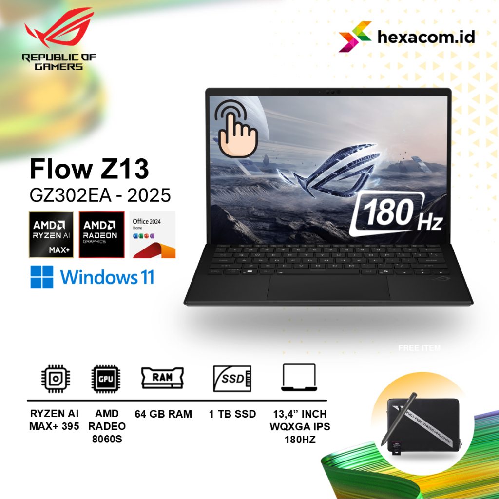 Jual Asus ROG Flow Z13 GZ302EA Ryzen AI MAX+ 395 64GB 1TB SSD 13.4