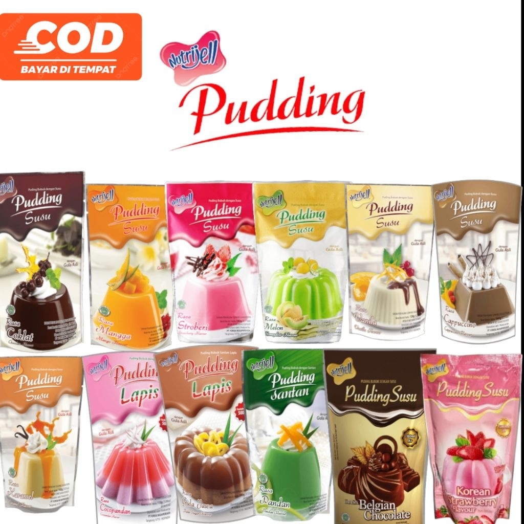 Jual Nutrijell Pudding ALL VARIANT RASA 100gram | Shopee Indonesia