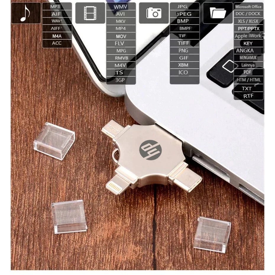 Jual HP 2TB 4-in-1 Flash Drive USB 3.0 Memory Stick OTG Kecepatan Cepat ...