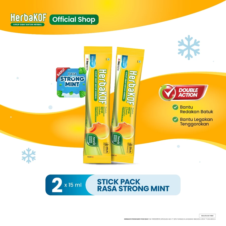 Sirup Obat Batuk Strong Mint Stick Pack 15 ml (x2)