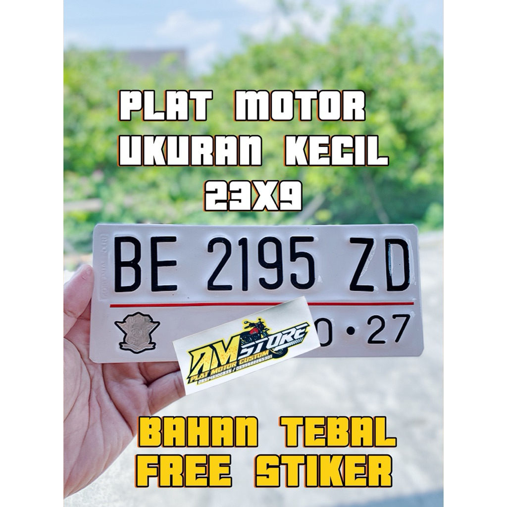 Jual plat motor custom standart plat motor baut tanam satu biji ...