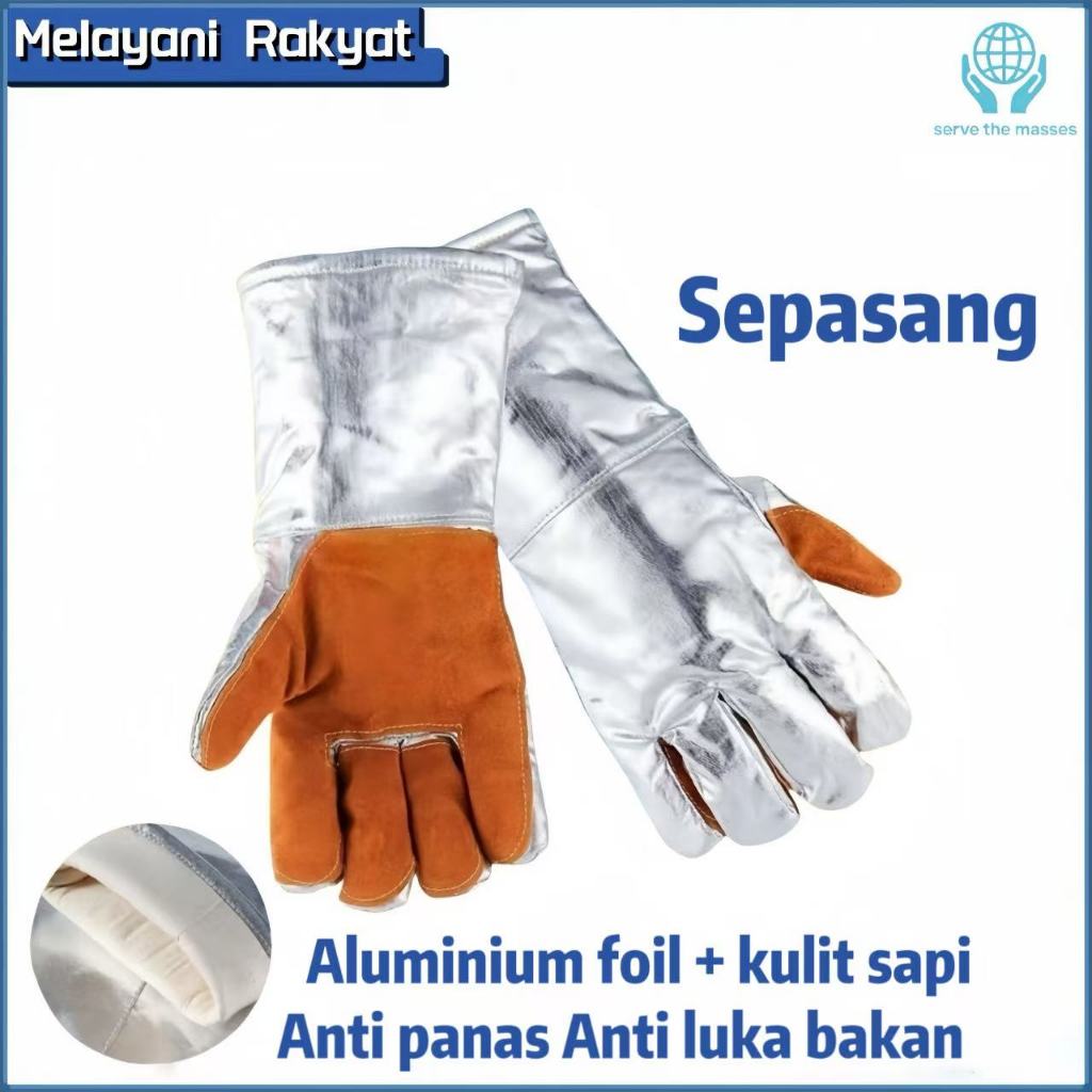 Jual Sarung Tangan Safety 1000C Anti Panas Api & Potong Alumunium Tahan ...