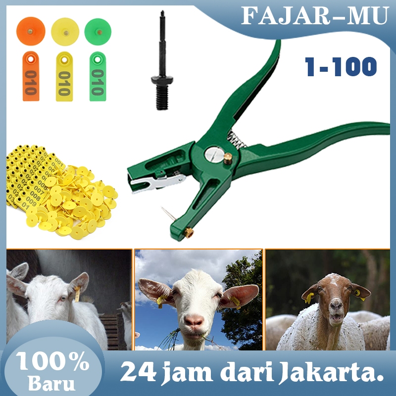 Jual Eartag Kambing / 100Pcs Ear Tags 001-100 / Untuk Sapi Sapi Babi ...