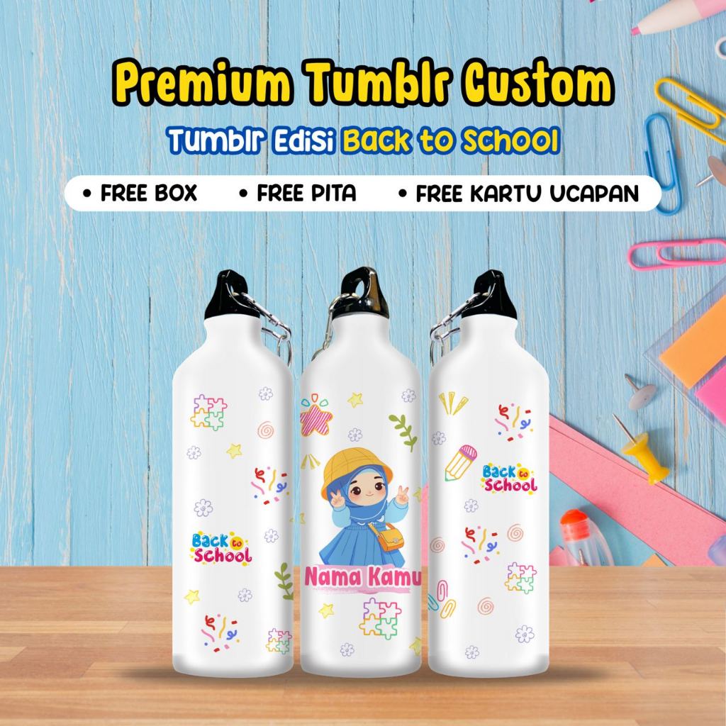 Jual Tumblr Custom Premium Edisi Back to School | Shopee Indonesia