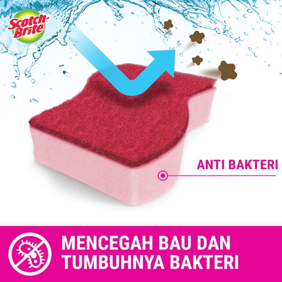 Jual 3M™ Scotch-Brite® Easy Clean Scrub Sponges, Sabut Spons - 1 Karton ...