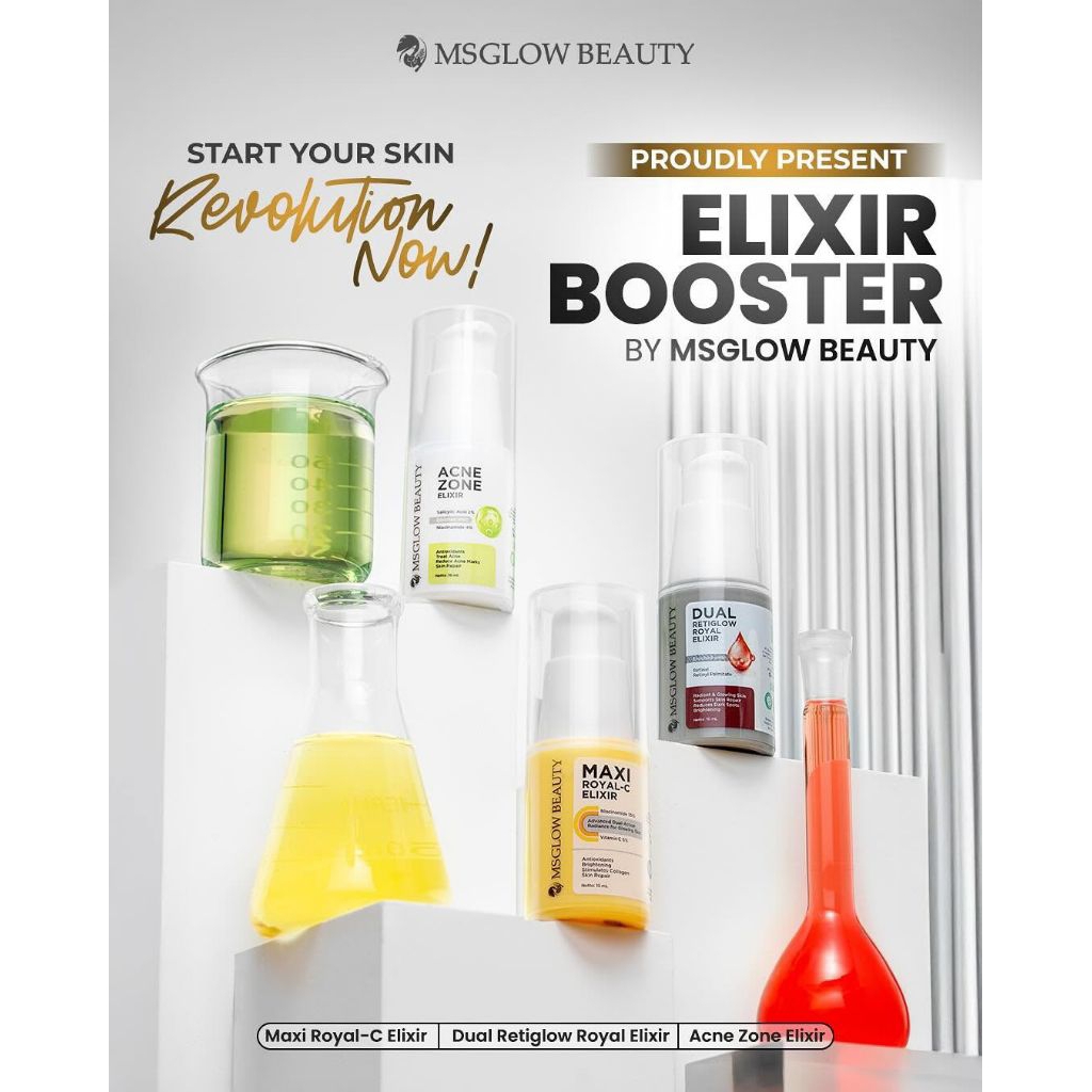 Jual Elixir Boster Acne Zone,Dual Retiglow,Maxi Royal MS GLOW | Shopee ...