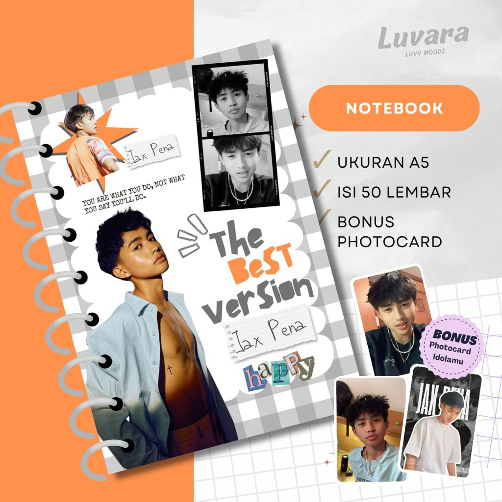 Jual Notebook A5 Buku Notes Jax Pena Isi 50 Lembar - Bonus Photocard ...