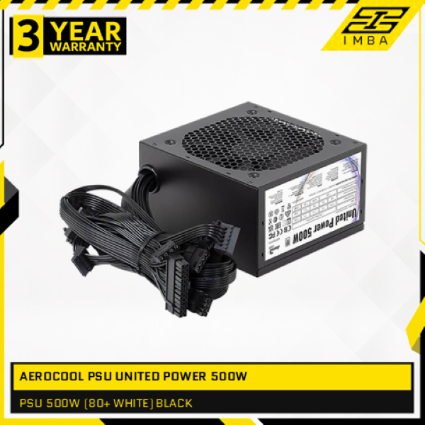 Jual AEROCOOL PSU UNITED POWER 500W (80+ WHITE) BLACK | Shopee Indonesia