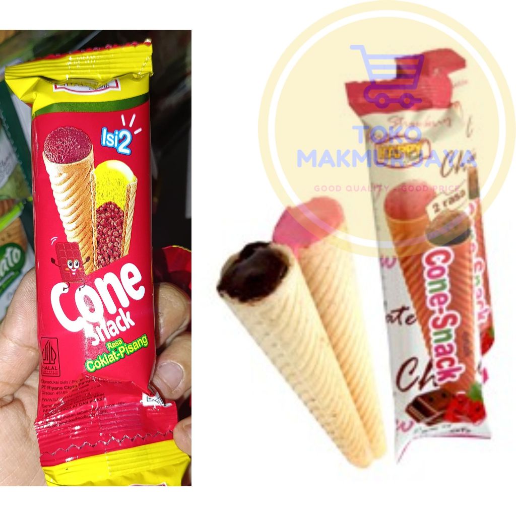 Jual HAPPY CONE CHOCO STROBERI SNACK RENTENG (isi 10 pcs) | Shopee ...