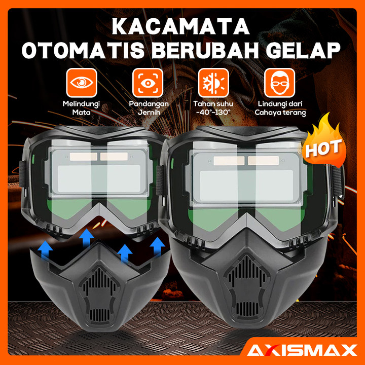 Jual COD Helm Las gelap terang Dimming True Color Welding Mask Kacamata ...