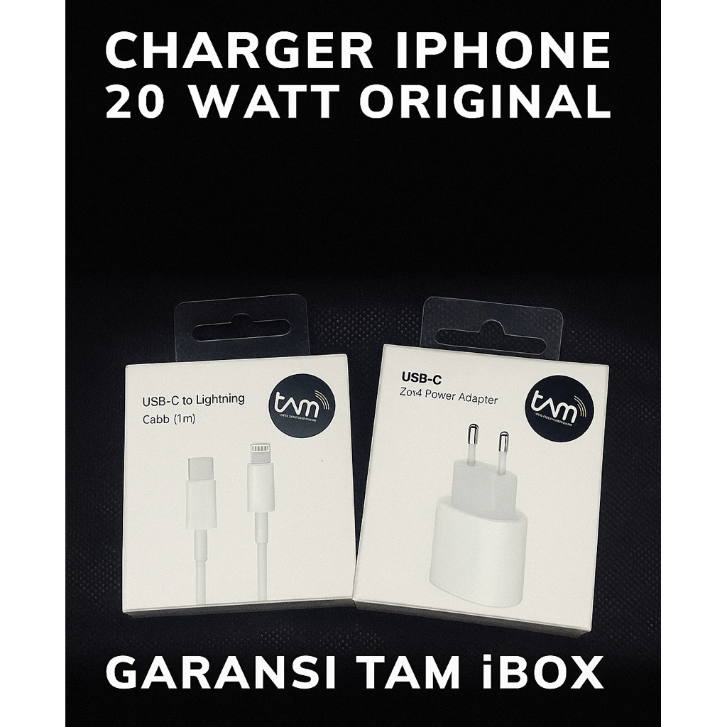 Charger Iphone Original Ibox Adaptor Ip Cable 20Watt 25Watt Power  Adapter Usb-C Lightning