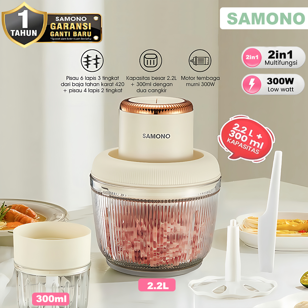 Jual Samono Chopper Blender 2L Penggiling Daging Bumbu Cabai Serbaguna ...