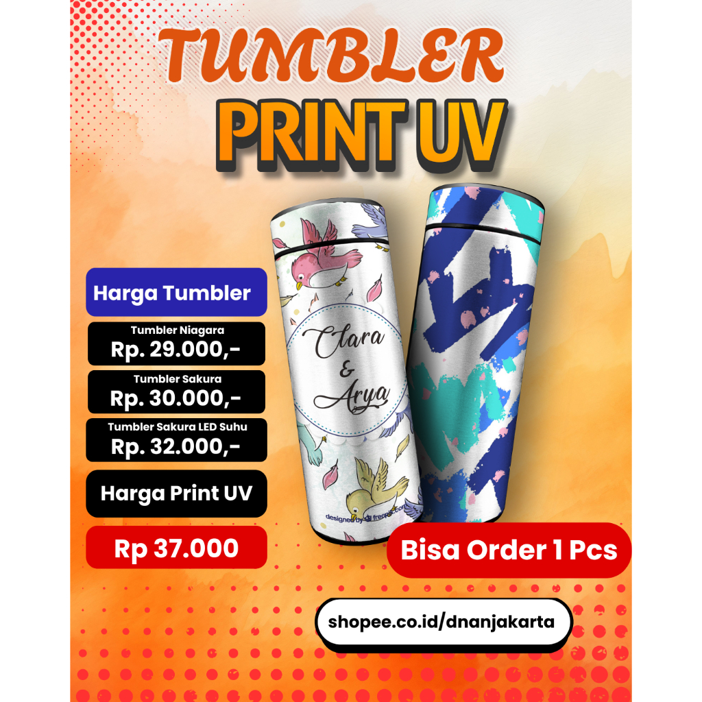 Jual Tumbler Custom Cetak UV Print Botol Minum Design Bebas Gift Kado ...