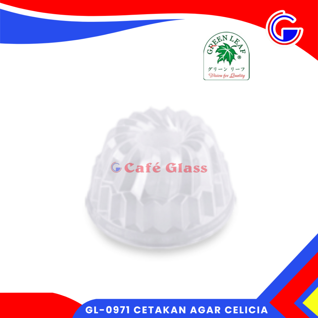 Cetakan Puding Mini - Cetakan Kukus - Gl-0971 Celicia Green Leaf - Cetakan Bolu Ketan Hitam