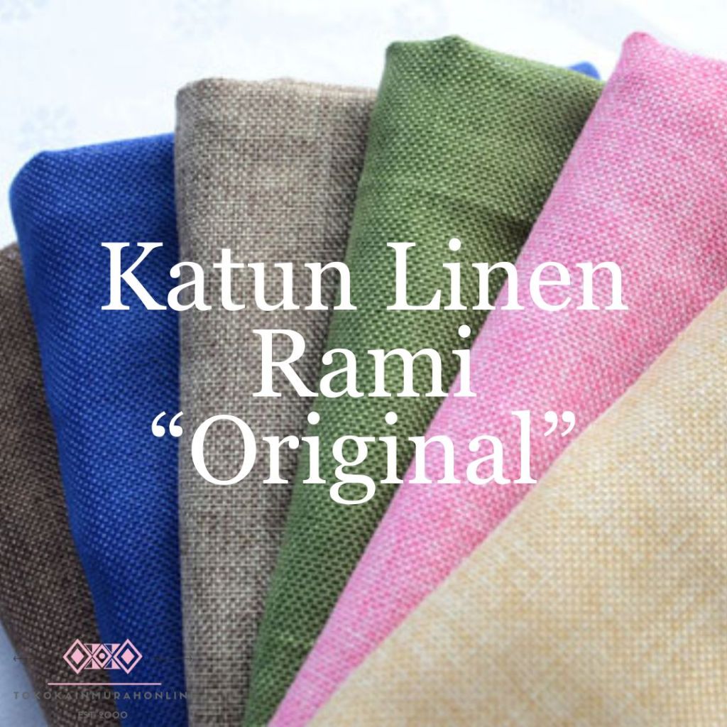 Jual Kain Katun Linen Rami Muji Original 100% Linen Sulam Royal Class ...