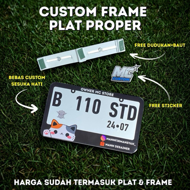 Jual PLAT NOMOR CUSTOM BY MANNSKUY - UDAH TERMASUK (PLAT+DUDUKAN+BAUT ...