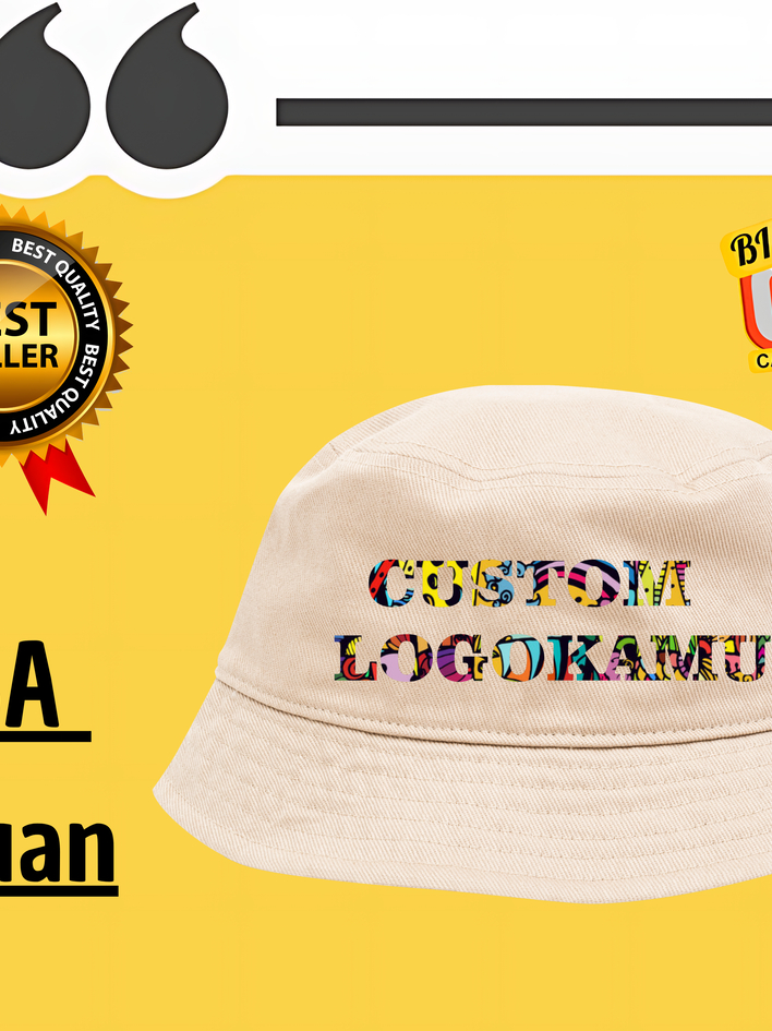 Jual Topi Bucket Bisa Custom Nama Sendiri Atau Bucket Hat Motif Topi ...