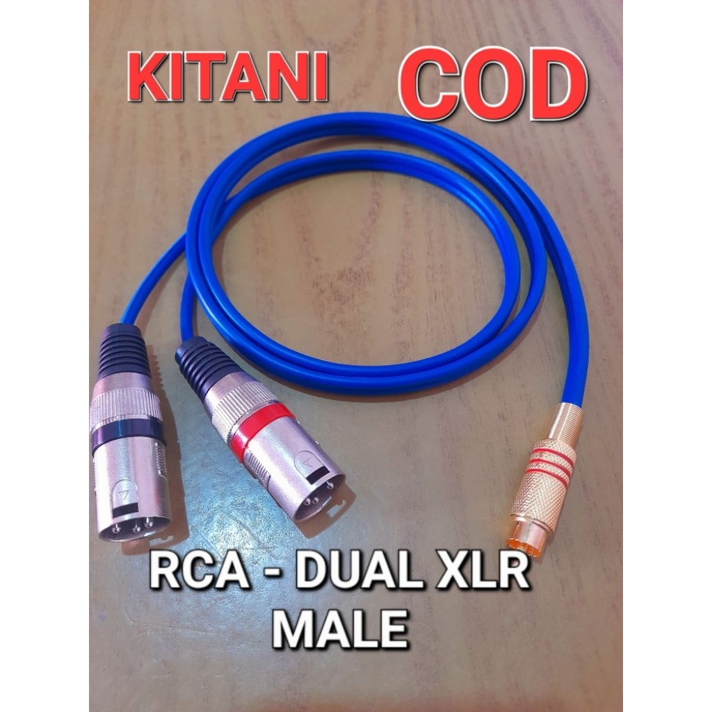 Jual Kabel jack rca To dual xlr male panjang 0,5 - 5 meter | Shopee ...