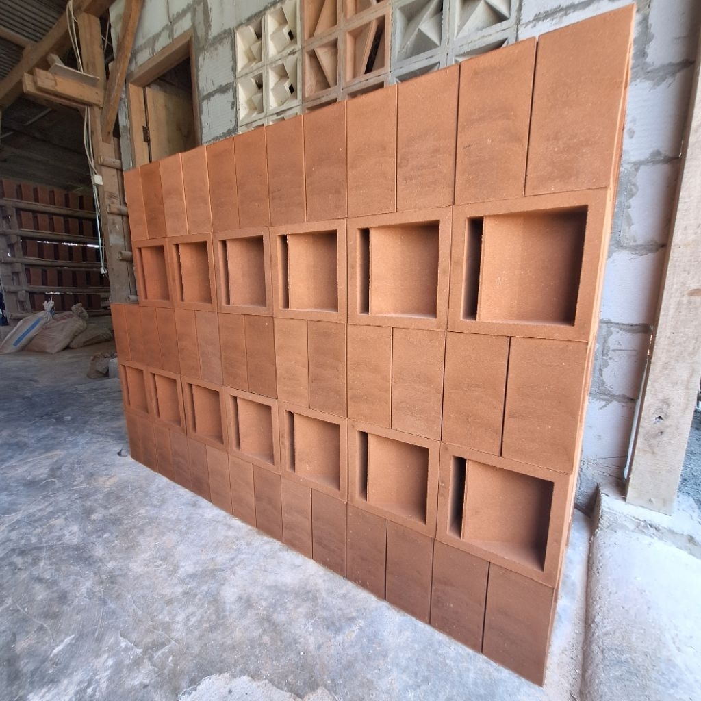 Jual roster beton minimalis nako 20x20cm merah, nako terakota, loster ...
