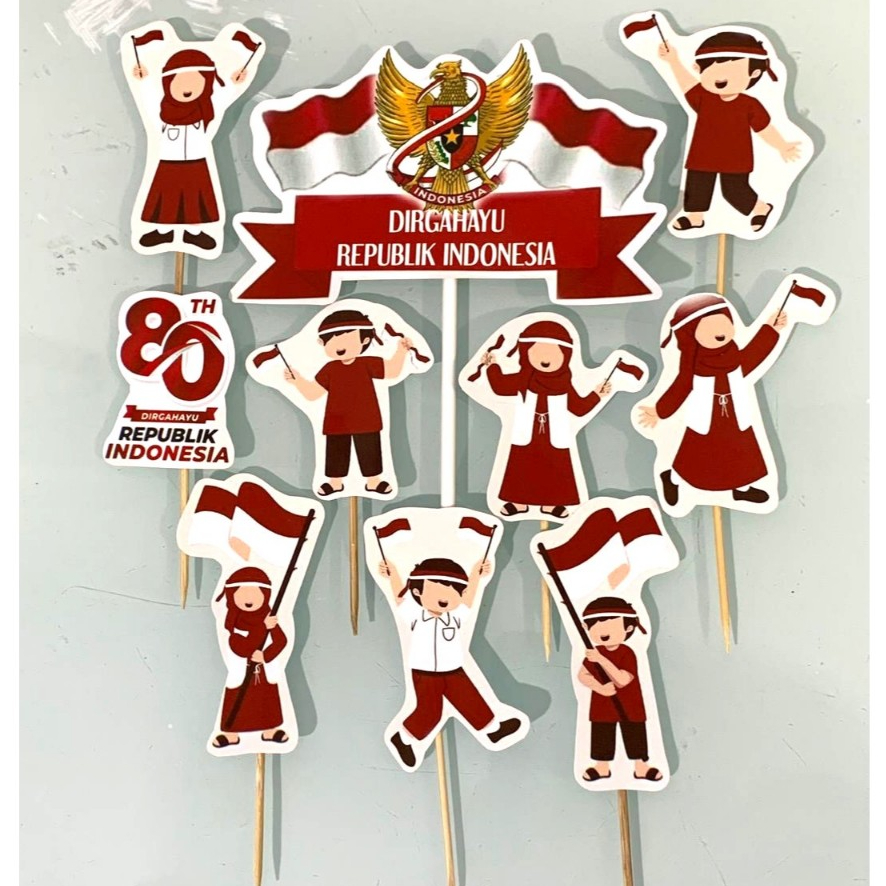 Jual Topper Cake Dirgahayu / Hiasan Tumpeng / Topper Dirgahayu 17 ...
