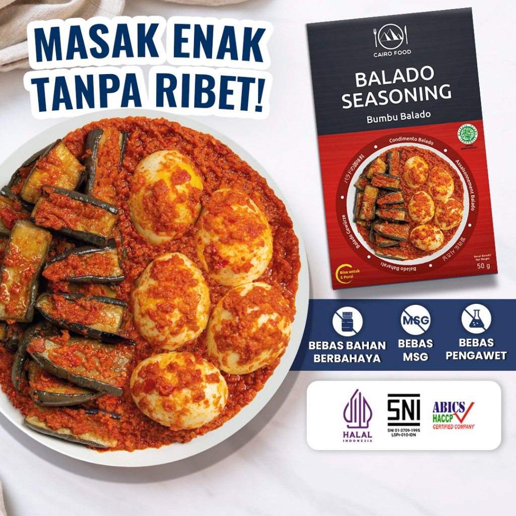 Jual Bumbu Balado Tanpa Garam & Gula Sehat - Cairo Food | Shopee Indonesia