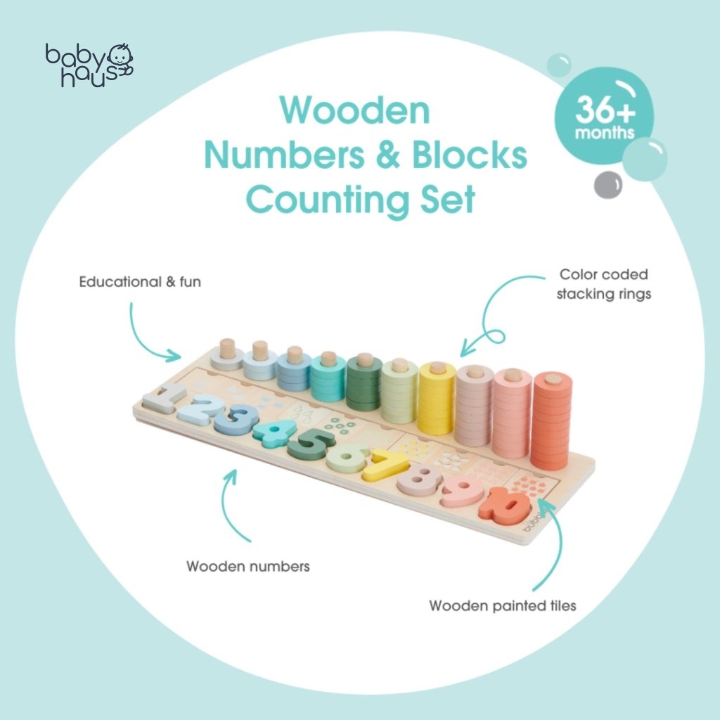 Jual BUBBLE - Wooden Numbers & Blocks Counting Set | Shopee Indonesia