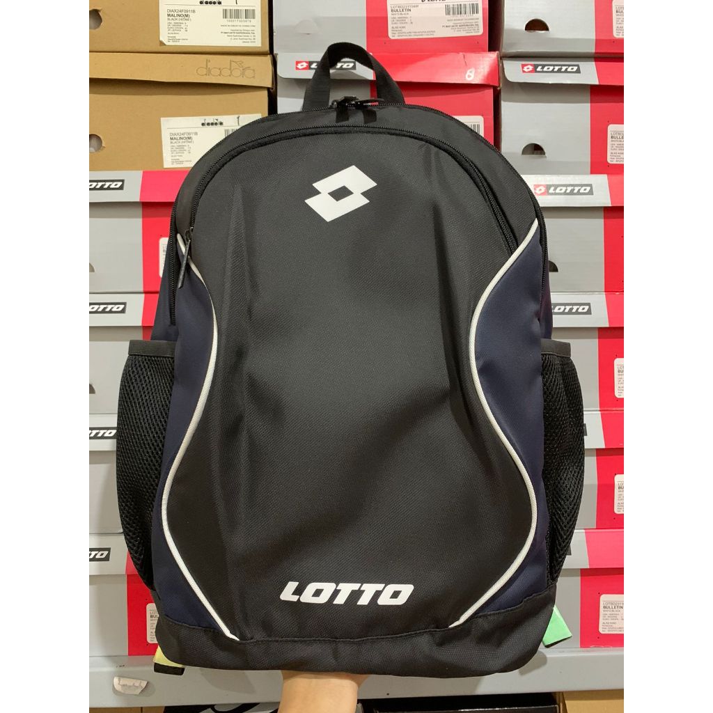 Jual Lotto Carry Backpack Black LOTBP240714B Tas Ransel Original ...
