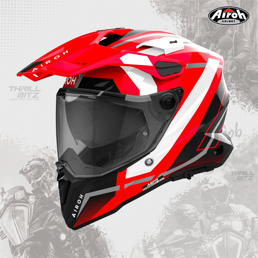 Jual Helm Airoh Commander 2 Helmet Mavick Red Gloss | Shopee Indonesia