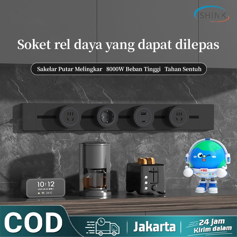 Jual SHINK 30/40/50/60CM TRACK SOCKET Listrik Elektrik BOARD adjustable ...