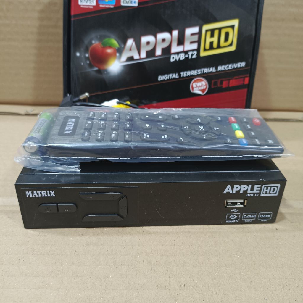 Jual STB Matrix Set Top Box Apple Merah DVBT2 HD STB Penerima Siaran TV ...