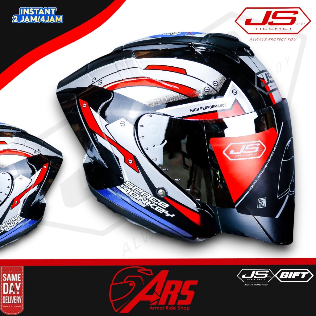 Jual Helm Js Armor Space Monkey - Helm Half Face SNI original paket ...