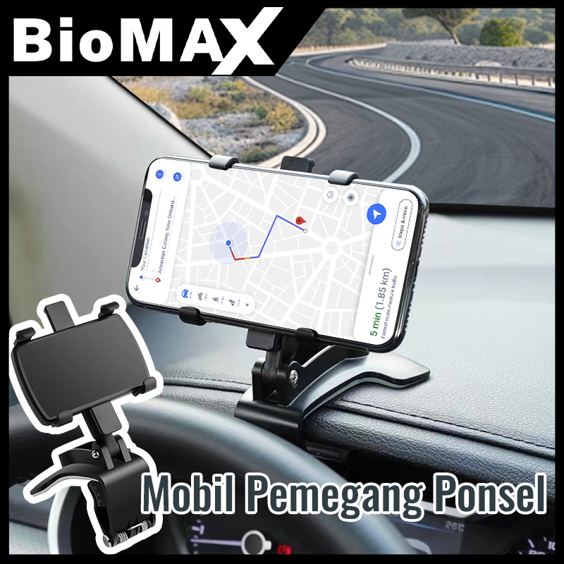 Holder Mobil Jepit 4in1 Spion Dashboard Visor 360 derajat Car Holder Original Anti Getar