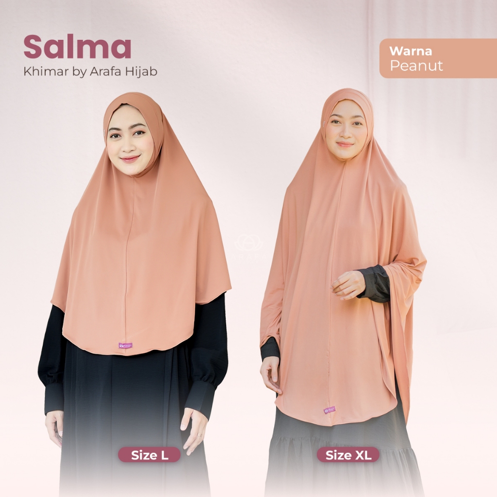Arafa Hijab Khimar Salma Hijab Dagu Malaysia Premium Bergo Jersey Instan Syari Kerudung Umroh