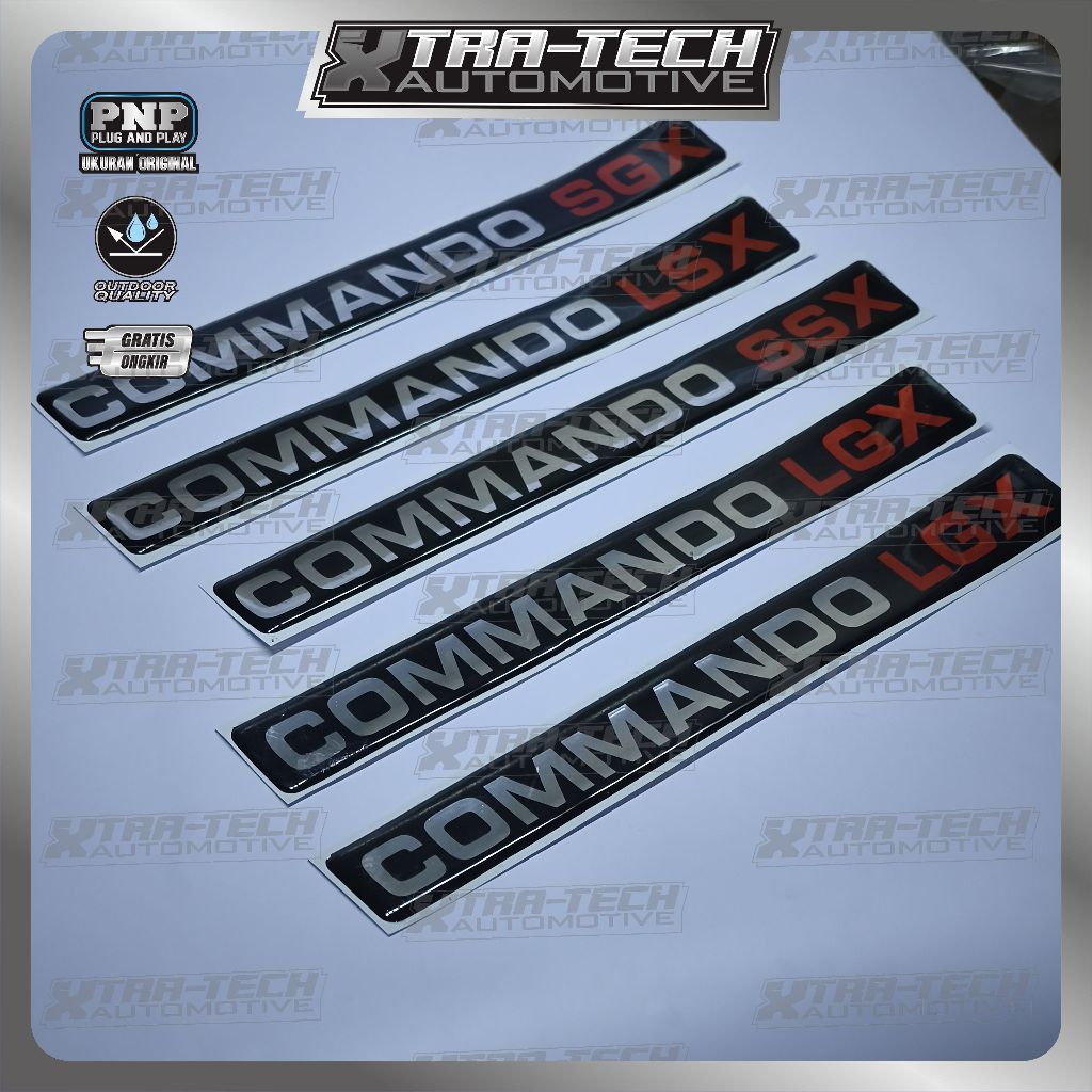 Jual emblem timbul commando toyota kijang / emblem bagasi kijang ...