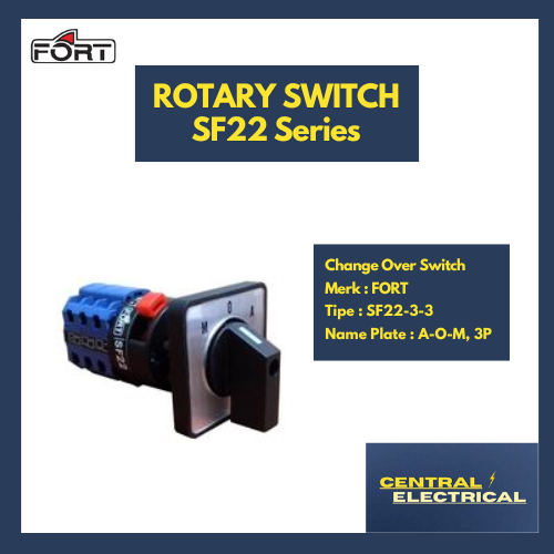 Jual FORT Rotary Switch Change Over Switch (SF22 Series) merk FORT tipe ...