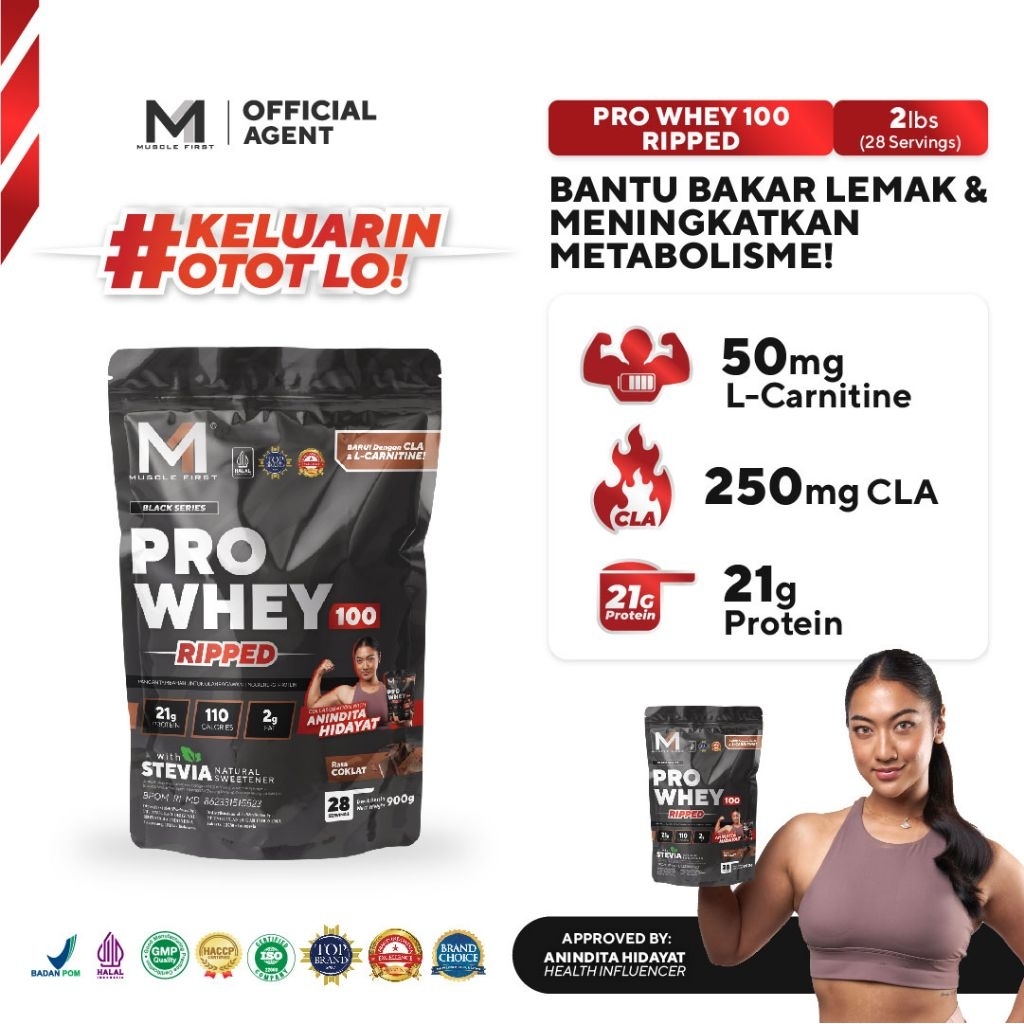 Jual Muscle First M1 Pro Whey Ripped 2 Lbs 900 gram WPC Whey Protein ...