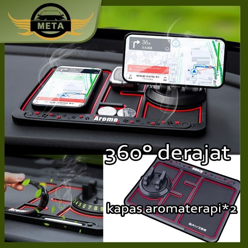 Jual [Meta] Phone Holder Mat 4 in 1 Anti Slip Dashboard Mat Mobil ...