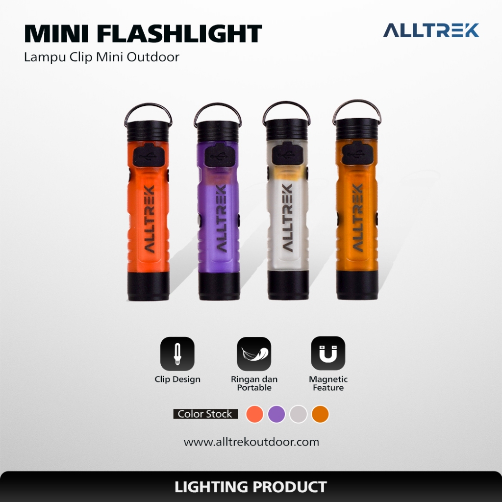 Jual ALLTREK Lampu Mini Clip MINI FLASH LIGHT Mini Clip Flash Light ...