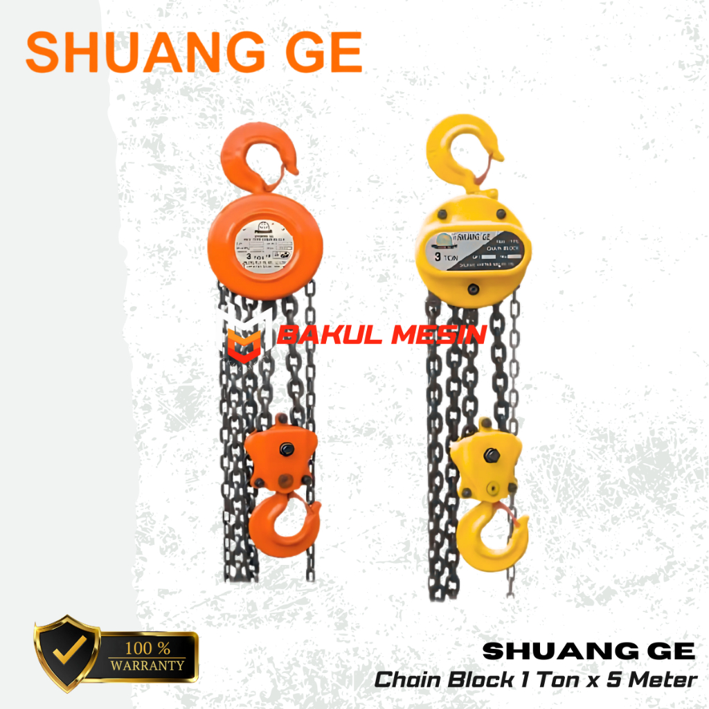 Jual SHUANG GE Chain Block Chain Hoist Takel 1 TON X 5 METER | Shopee ...