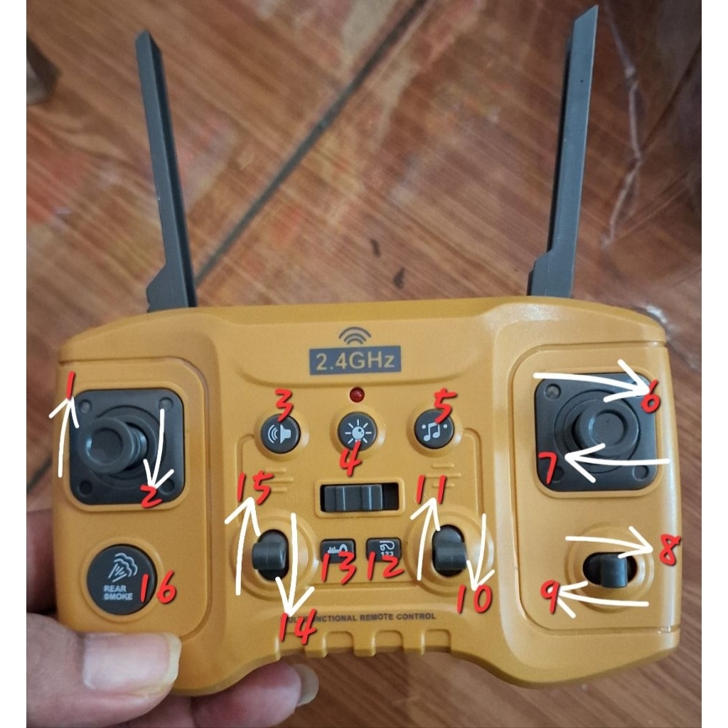 Jual REMOTE CONTROL SET RC EXCAVATOR 16CH MODEL STRONG QATOVA 561 SUPER ...