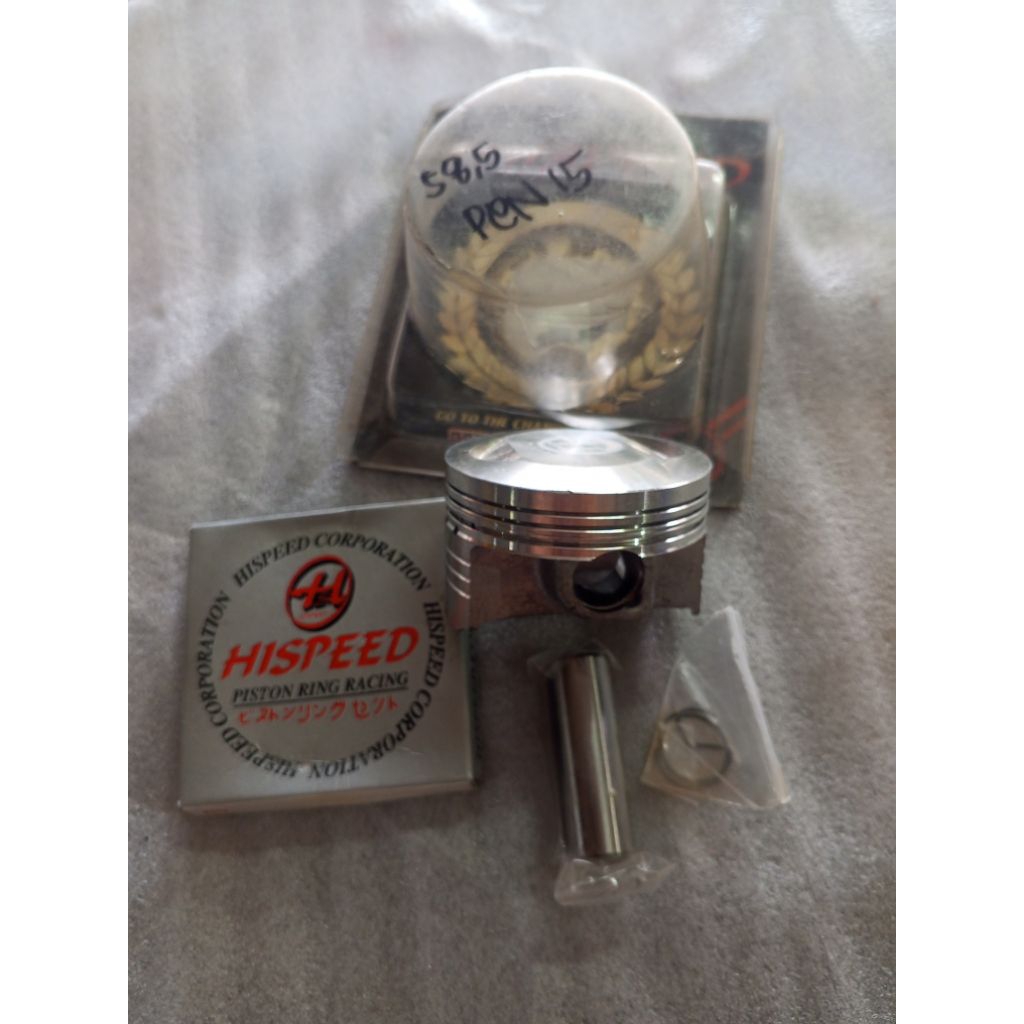 Jual piston kit hispeed ukuran 58,5 pin 15 mm piston racing bour up ...