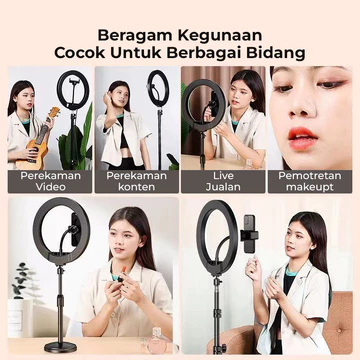 VIDRONA ELK 152 Ringlight 26cm 33cm Lampu Selfie Make Up Vlog Live