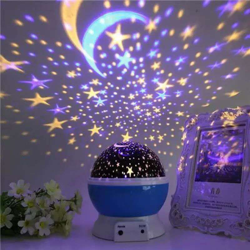 Jual Lampu Tidur Proyektor Model Bulan & Bintang / Lampu Hias Tidur