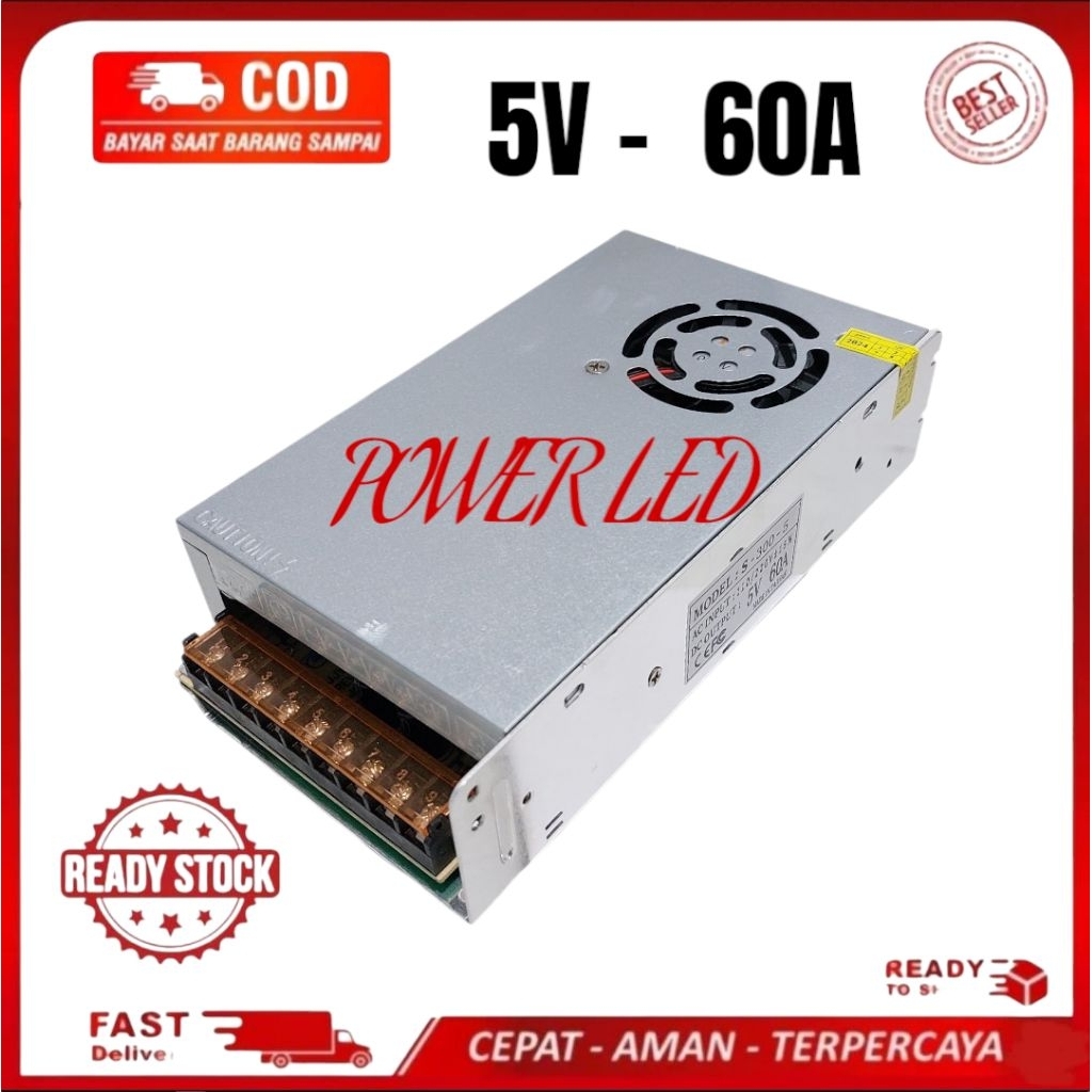 Jual Switching Power Supply PSU 5V 60A High Quality, 5 Volt 60 Ampere ...