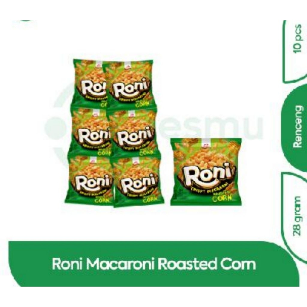 Jual RONI MACARONI ROASTED CORN 28gr RENCENG 10 PCS | Shopee Indonesia