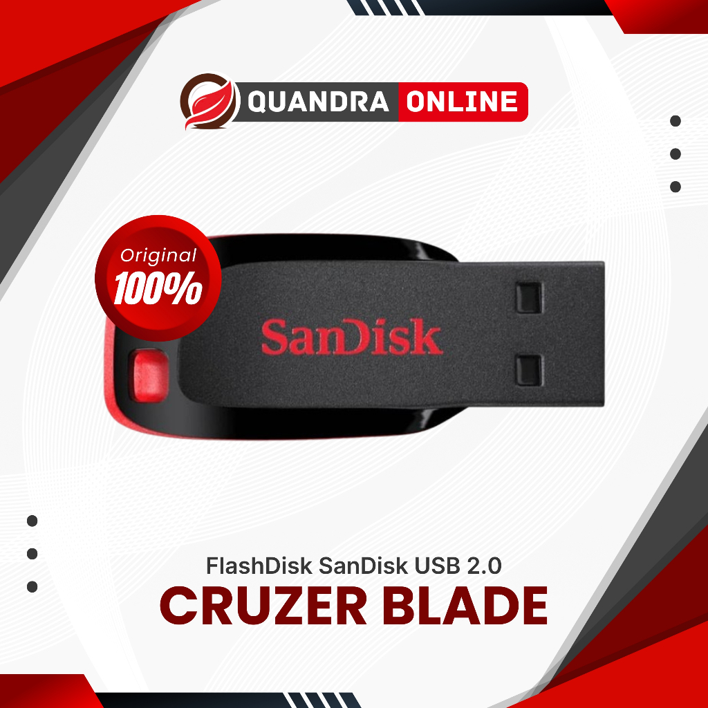 Jual Flashdisk 8GB 16GB 32GB 64GB 128GB USB 2.0 SanDisk Cruzer Blade ...