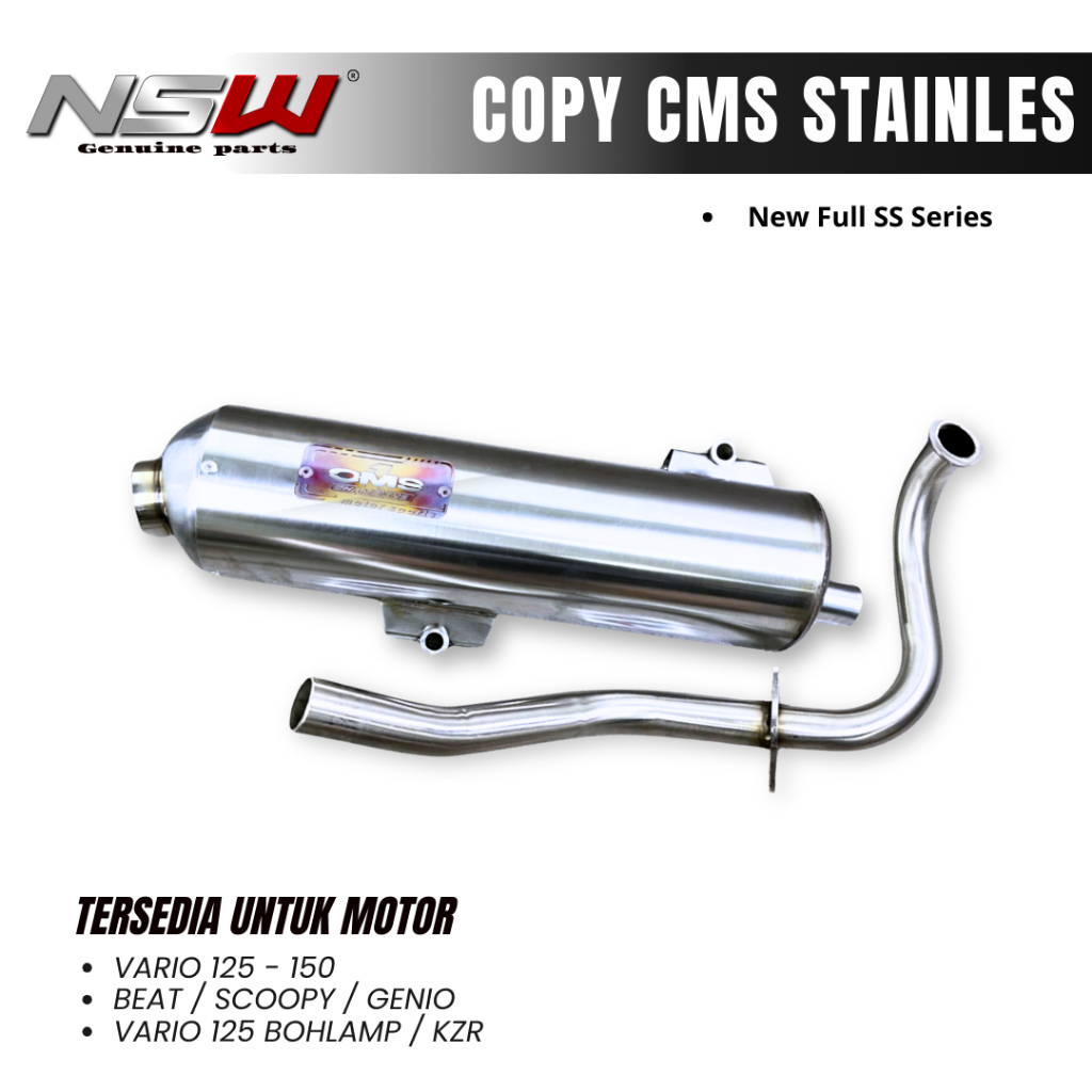 Jual Knalpot STD RACING CMS FULL STAINLESS STEEL for VARIO 110 125 150 ...