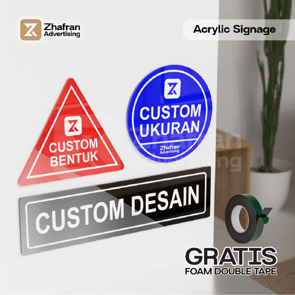 Jual Sign Board Custom Desain dan Bentuk - Signage Akrilik Nama Ruangan ...